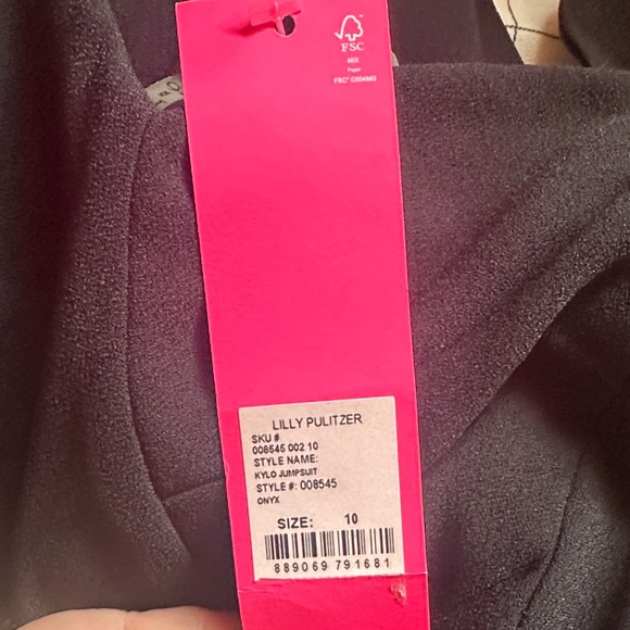 Lilly Pulitzer Black Strapless Jumpsuit - Picture 2 of 4